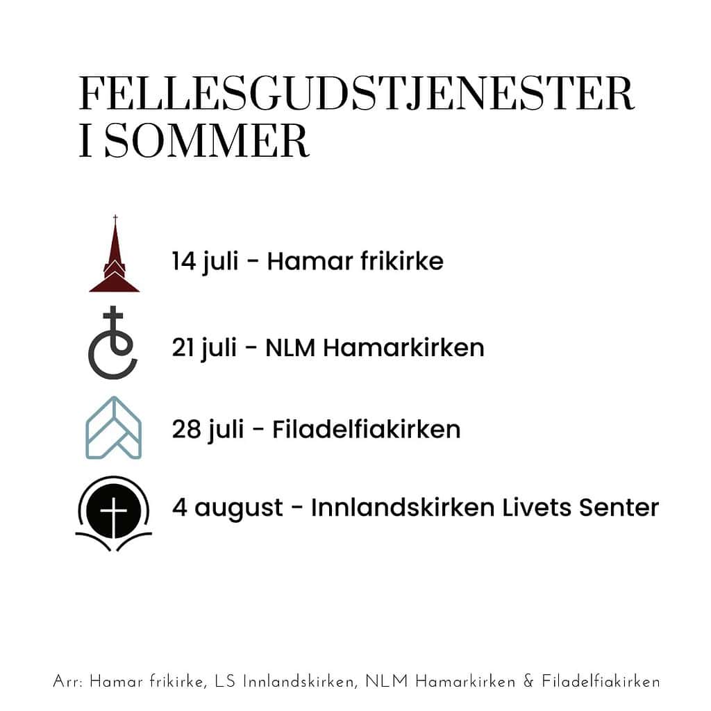 Fellesgudstjenester sommer 2024